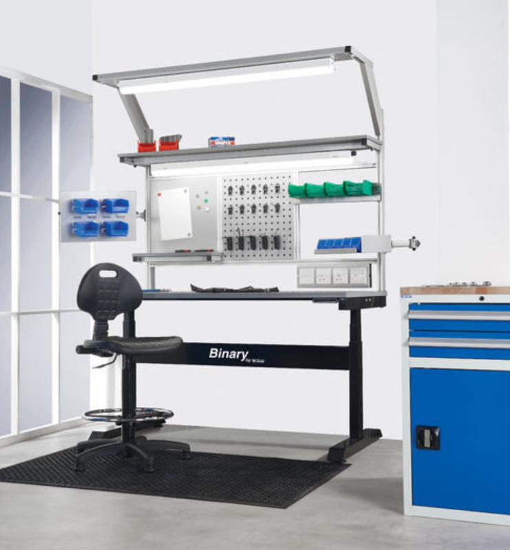 Binary Height Adjustable Workbenches