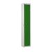 Padlock Locker - Green Doors - H.1800 W.300 D.450 - 1 Compartment