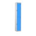 Padlock Locker - Light Blue Doors - H.1800 W.300 D.450 - 2 Compartment