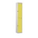 Padlock Locker - Yellow Doors - H.1800 W.380 D.380 - 2 Compartment