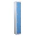 Tool Charging Locker - Solid Door - Standard Plug - 4 Compartment - Light Blue Doors - H.1800 W.300 D.450