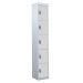 Standard Locker - 5 Compartment - Light Grey Doors - H.1800 W.300 D.300