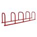 Sheffield Rack - Junior Size - 5 Loops  - Galvanised & Powder Coated - Red