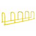 Sheffield Rack - Adult Size - 5 Loops  - Galvanised & Powder Coated - Yellow