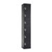 Office Locker - H.1800 W.300 D.300mm - 6 Compartments - Black Carcass & Doors - Cam Locks