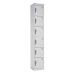Office Locker - H.1800 W.300 D.300mm - 6 Compartments - White Carcass & Doors - Digital Keypad Locks