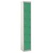 Tool Charging Locker - Solid Door - Standard Plug - 6 Compartment - Green Doors - H.1800 W.450 D.450