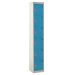 Tool Charging Locker - Solid Door - RCD Plug - 6 Compartment - Light Blue Doors - H.1800 W.300 D.450