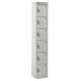 Tool Charging Locker - Solid Door - Standard Plug - 6 Compartment - Light Grey Doors - H.1800 W.450 D.450
