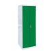 Ambulance Service Locker - H.1800 W.600 D.600mm - Solid Door - 2 Compartment with coat rail and 2x capative coat hangers