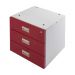 Triple Drawer 435x420x420 - Red