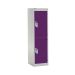Spectrum School Locker - 2 Compartment - Berry Burst Doors - H.1235 W.300 D.300