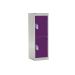 Spectrum School Locker - 2 Compartment - Berry Burst Doors - H.955 W.300 D.300