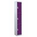 Spectrum Locker - 3 Compartment - Berry Burst Doors - H.1800 W.300 D.450