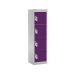 Spectrum School Locker - 4 Compartment - Berry Burst Doors - H.1235 W.300 D.300