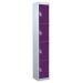 Spectrum Locker - 4 Compartment - Berry Burst Doors - H.1800 W.380 D.380