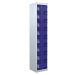 Tool Charging Locker - Perforated Door - RCD Plug - 8 Compartment - Dark Blue Doors - H.1800 W.450 D.450