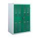 Perforated Cupboard - 2 Shelves - Green Doors - H.1200 W.900 D.460