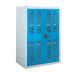 Perforated Cupboard - 2 Shelves -  Light Blue Doors - H.1200 W.900 D.460