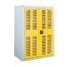 Perforated Cupboard - 2 Shelves - Yellow Doors - H.1200 W.900 D.460