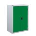Workplace Cupboard - Green Doors - 2 Shelves - H.1200 W.900 D.460