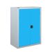 Workplace Cupboard - Light Blue Doors - 2 Shelves - H.1200 W.900 D.460