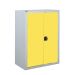 Workplace Cupboard - Yellow Doors - 2 Shelves - H.1200 W.900 D.460