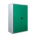 Workplace Cupboard - Green Doors - 3 Shelves - H.1800 W.1200 D.610