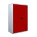 Workplace Cupboard - Red Doors - 3 Shelves - H.1800 W.1200 D.610