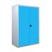 Workplace Cupboard - Light Blue Doors - 3 Shelves - H.1800 W.1200 D.460