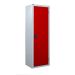 Workplace Cupboard - Red Doors - 3 Shelves - H.1800 W.600 D.460