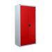 Workplace Cupboard - Red Doors - 3 Shelves - H.1800 W.900 D.610