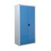 Workplace Cupboard - Light Blue Doors - 3 Shelves - H.1800 W.900 D.610