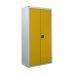 Workplace Cupboard - Yellow Doors - 3 Shelves - H.1800 W.900 D.460