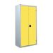 Workplace Cupboard - Yellow Doors - 3 Shelves - H.1800 W.900 D.610