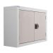 Wall Mounted Workplace Cupboard - Light Grey Doors - 1 Shelf - H.570 W.850 D.255