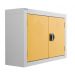 Wall Mounted Workplace Cupboard - Yellow Doors - 1 Shelf - H.570 W.850 D.255