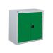 Workplace Cupboard - Green Doors - 2 Shelves - H.900 W.900 D.610