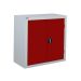 Workplace Cupboard - Red Doors - 2 Shelves - H.900 W.900 D.610