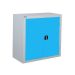 Workplace Cupboard - Light Blue Doors -  2 Shelves - H.900 W.900 D.460