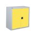 Workplace Cupboard - Yellow Doors - 2 Shelves - H.900 W.900 D.610
