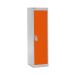 Spectrum School Locker - 1 Compartment - Chilli Pepper Orange Doors - H.1235 W.380 D.380