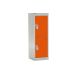 Spectrum School Locker - 2 Compartment - Chilli Pepper Orange Doors - H.955 W.300 D.450