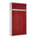 Modular Cupboard - 3 Shelves - H.2300 W.1200 D.460 - Red Doors