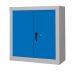 Security Cupboard - Dark Blue Doors - 2 Shelves - H.1200 W.1200 D.460