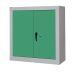 Security Cupboard - Green Doors - 2 Shelves - H.1200 W.1200 D.460