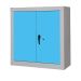 Security Cupboard - Light Blue Doors - 2 Shelves - H.1200 W.1200 D.460