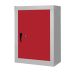 Security Cupboard - Red Doors - 2 Shelves - H.1200 W.900 D.460