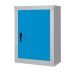 Security Cupboard - Light Blue Doors - 2 Shelves - H.1200 W.900 D.460
