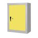 Security Cupboard - Yellow Doors - 2 Shelves - H.1200 W.900 D.460